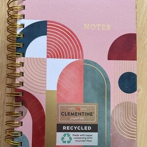 Spiral Notebook - Pink, Gold, Blue